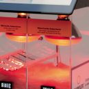 Acrylic house with heat lamps, insulation and timers  for product demonstrations  